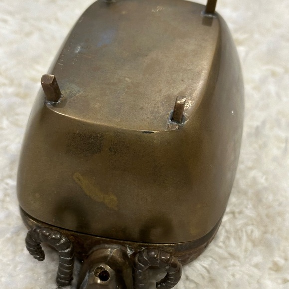 Brass Trinket Box Vintage Ram - Picture 3 of 9